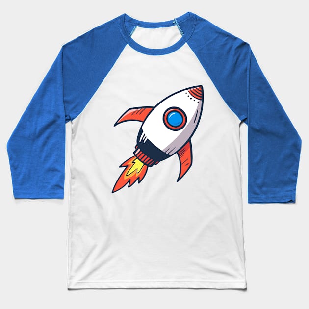 Rocket cartoon icon, vector illustration. Baseball T-Shirt by Alekxemko